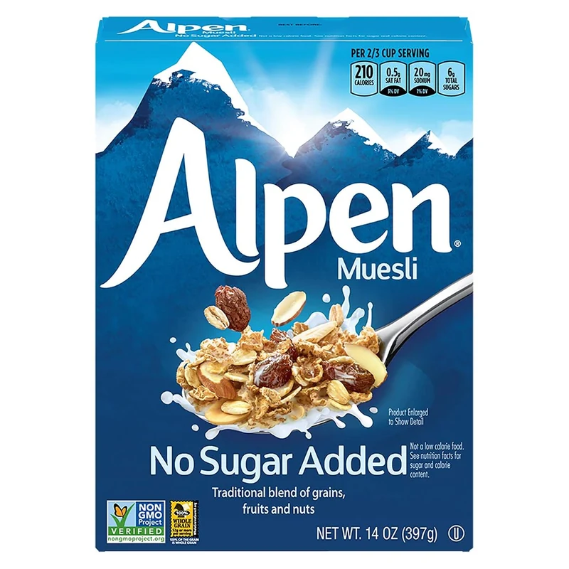 No Sugar Added Muesli Alpen Muesli Breakfast Cereal